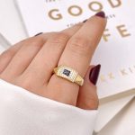 انگشتر مینا کاری مشکی