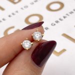 گوشواره میخی تک نگین