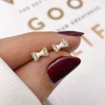 گوشواره میخی پاپیون