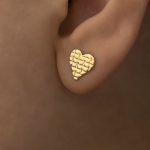 گوشواره میخی قلب تیکه