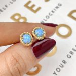 گوشواره میخی فیروزه