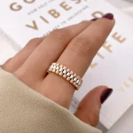 انگشتر رولکس دو رنگ