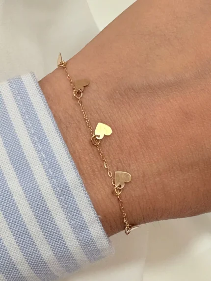 دستبند پولکی قلب