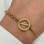 دستبند با حلقه طلایی