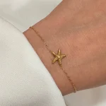 دستبند مینیمال با طرح ستاره دریایی