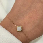 دستبند مینیمال تک ونکلیف سفید