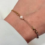 دستنبد زنجیری مروارید دار