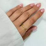 انگشتر مینیمال طرح برگ