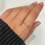 انگشتر مینیمال طرح برگ