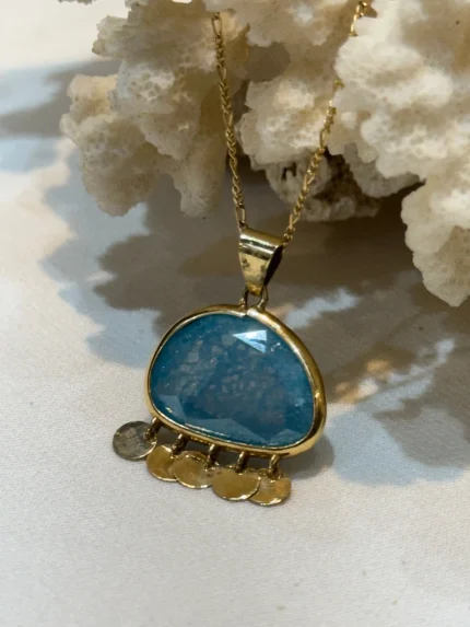 آویز با سنگ آبی