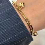 دستبند با آویز قفل قلبی