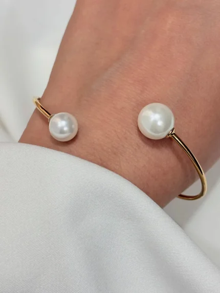 دستبند النگویی مروارید دار