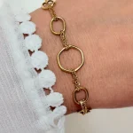 دستبند زنجیری شش ضلعی