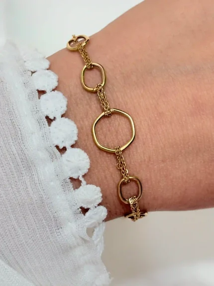 دستبند زنجیری شش ضلعی