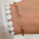 دستبند زنجیری بیضی