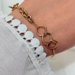 دستبند زنجیری مربع