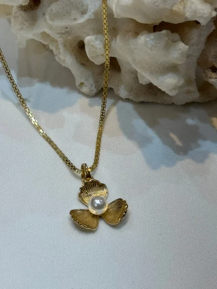 پلاک گل و مروارید