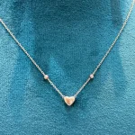 گردنبند با آویز قلب توپر