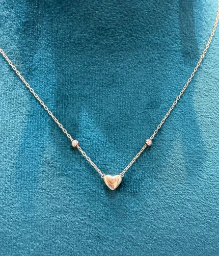 گردنبند با آویز قلب توپر