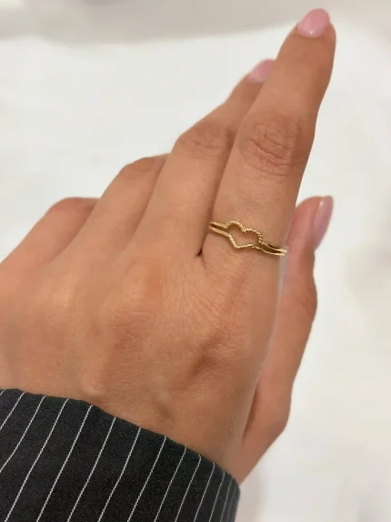 انگشتر مینیمال طرح قلب