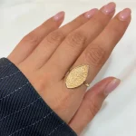 انگشتر طرح برگ کشیده