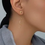 گوشواره کرلی طرح ماه