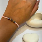 دستبند بافت صورتی