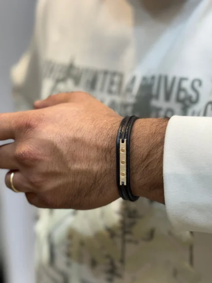دستبند چرم مردانه