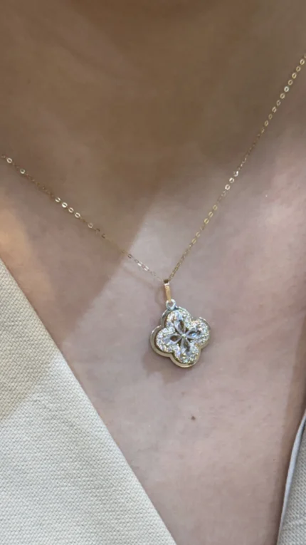 گردنبند سواروسکی گل