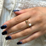 انگشتر مینیمال مروارید دار