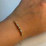 دستبند گوی دو رنگ