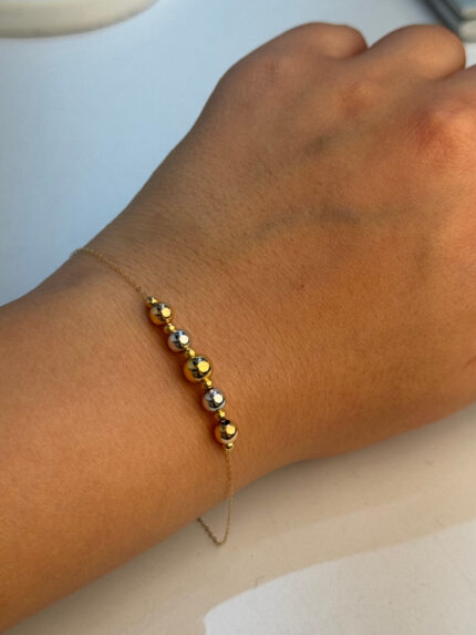 دستبند گوی دو رنگ