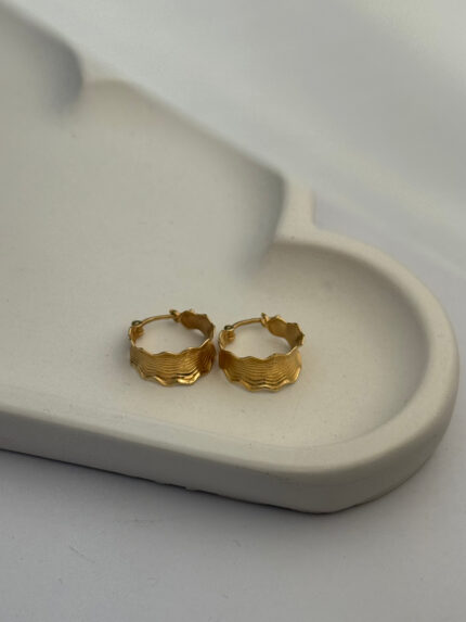 گوشواره حلقه ای تراش خورده