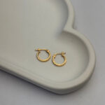 گوشواره حلقه ای طرح دار