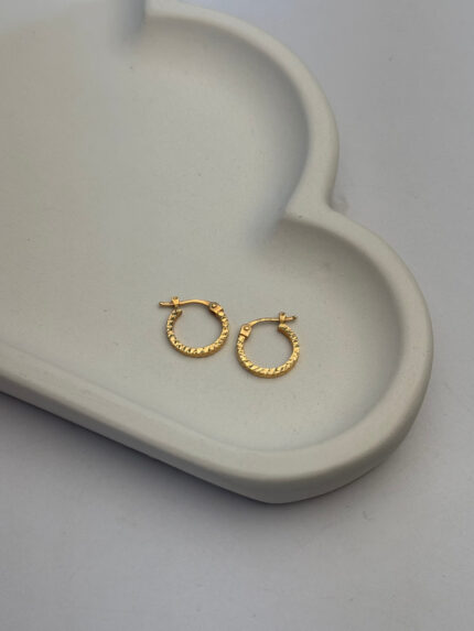 گوشواره حلقه ای طرح دار