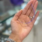 آویز ماه با سنگ بنفش