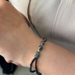 دستبند توپ طلا و سنگ