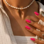 چوکر مروارید با آویز صدف